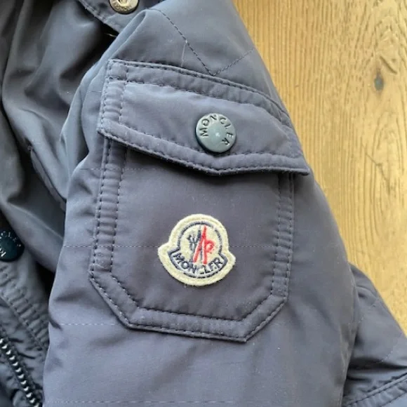Moncler Kids Yang Long Down Jacket in Night Blue